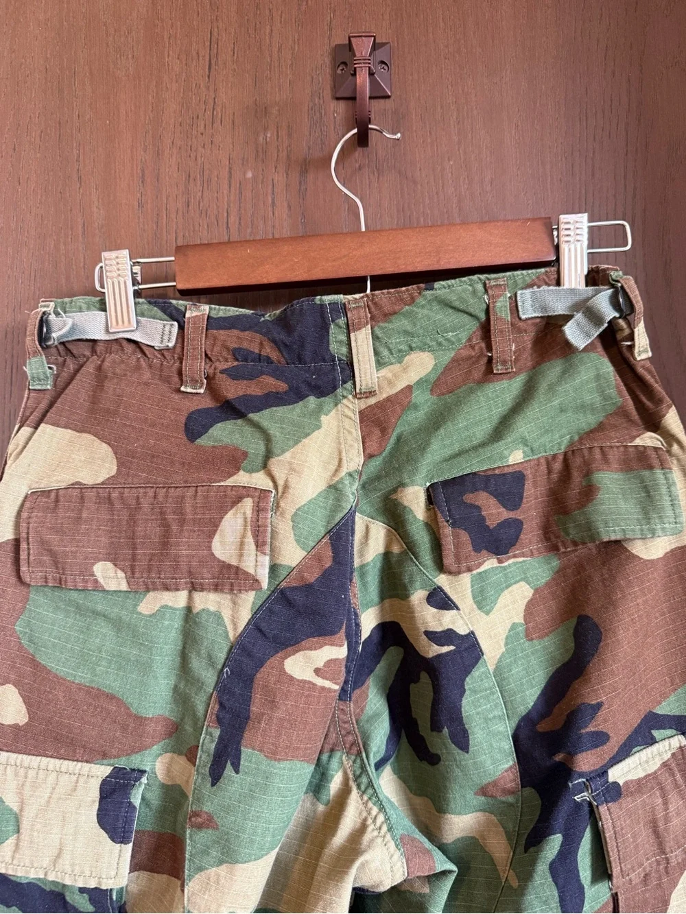 Vintage U.S. Military Woodland Camo BDU Pants Small Short Cargo Ripstop